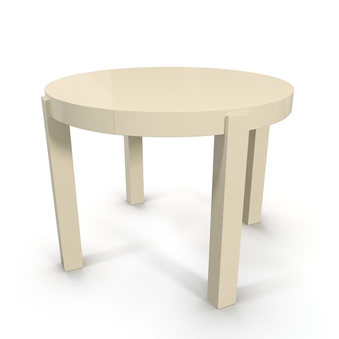 Раздвижной обеденный стол Cerro цвета кремовый глянец - купить Обеденные столы по цене 44888.0