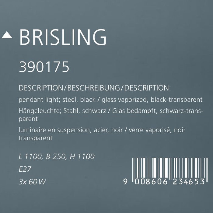 Люстра Eglo Brisling 390175 - лучшие Подвесные люстры в INMYROOM