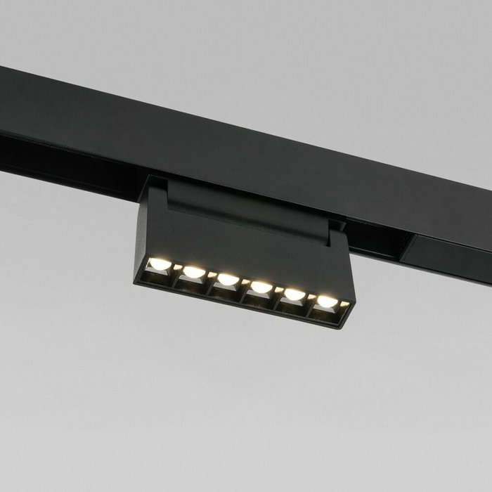 Трековый светодиодный светильник Slim Magnetic HL01 черного цвета