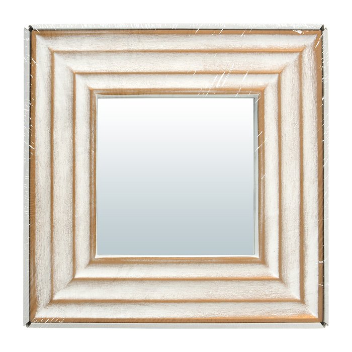 Зеркало настенное декоративное Кале белого цвета - купить Настенные зеркала по цене 492.0