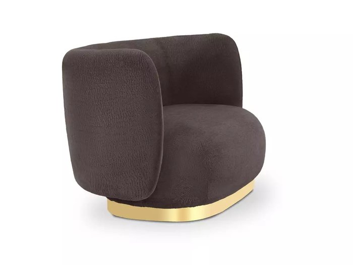 Диван Lucca черного цвета с золотым основанием - лучшие Прямые диваны в INMYROOM