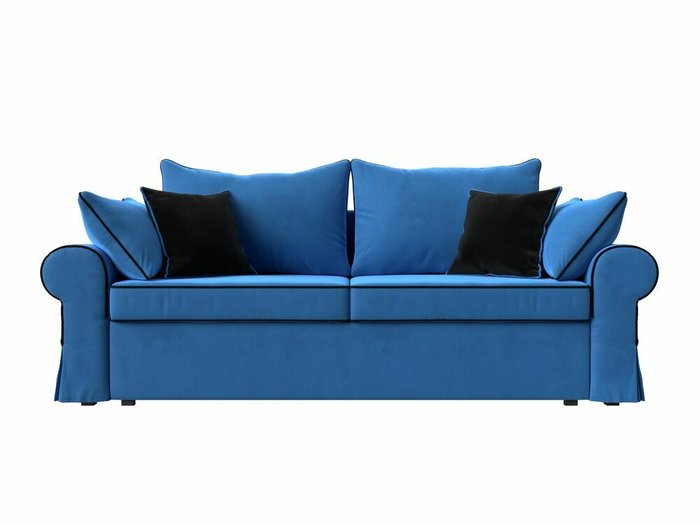 Прямой диван-кровать Элис темно-голубого цвета - купить Прямые диваны по цене 51999.0