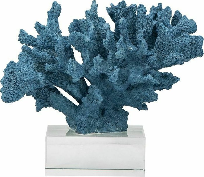 Декор Коралл синего цвета - купить Фигуры и статуэтки по цене 12110.0