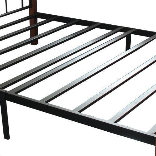 Кровать металлическая 140х200 черно-коричневого цвета - купить Кровати для спальни по цене 18140.0