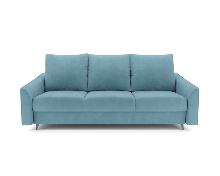 Прямой диван-кровать Уэльс голубого цвета - купить Прямые диваны по цене 43990.0