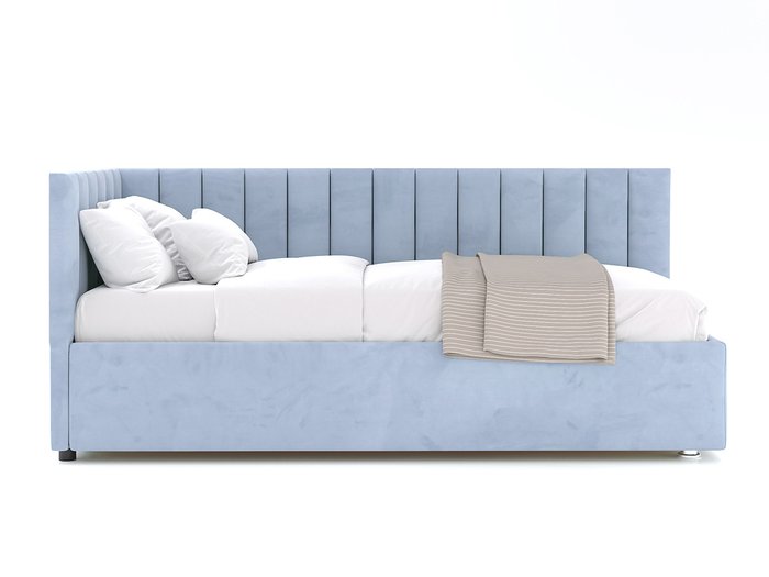 Кровать Negga Mellisa 120х200 серо-голубого цвета с подъемным механизмом левая - купить Кровати для спальни по цене 50500.0