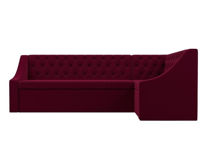 Кухонный угловой диван-кровать Мерлин бордового цвета правый угол - купить Угловые диваны по цене 48999.0