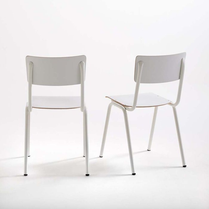 Набор из двух стульев Hiba белого цвета  - купить Обеденные стулья по цене 20799.0
