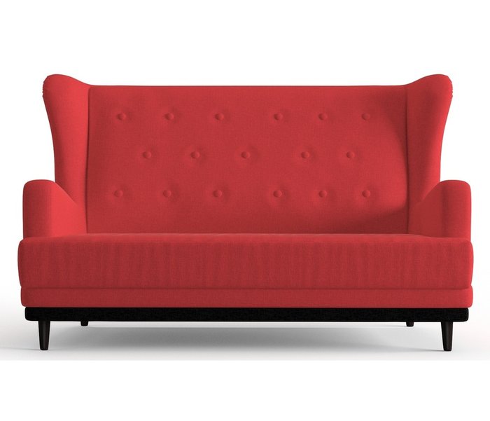 Диван из рогожки Лорд красного цвета - купить Прямые диваны по цене 24590.0