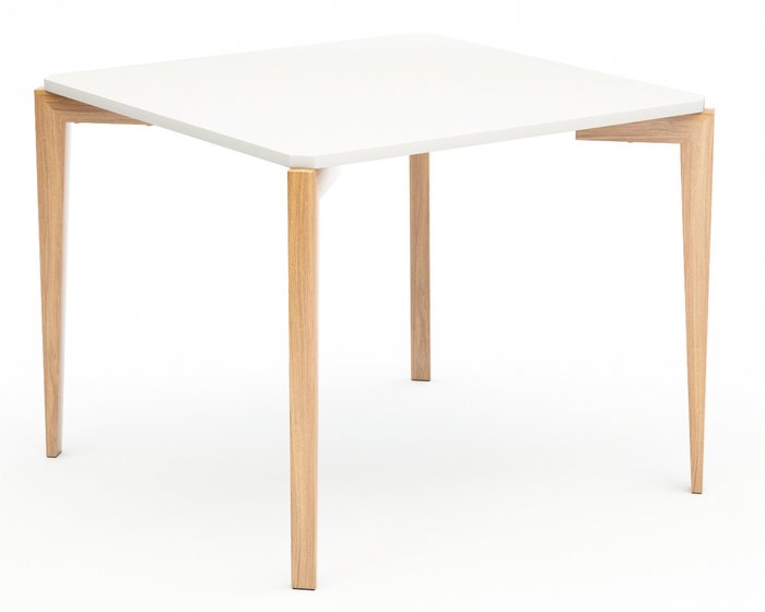 Стол обеденный Quatro Compact с белой столешницей - лучшие Обеденные столы в INMYROOM