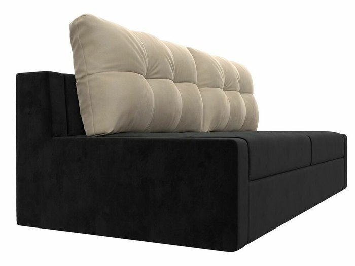 Прямой диван-кровать Мартин черно-бежевого цвета - лучшие Прямые диваны в INMYROOM