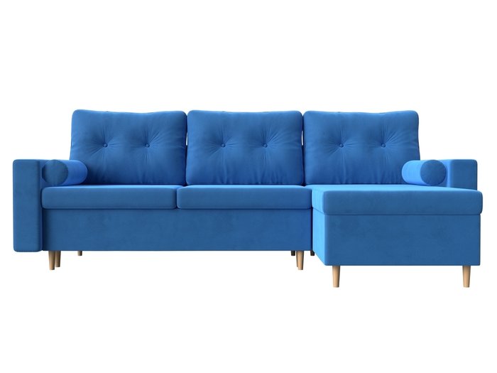 Угловой диван-кровать Белфаст голубого цвета  правый угол - купить Угловые диваны по цене 52999.0