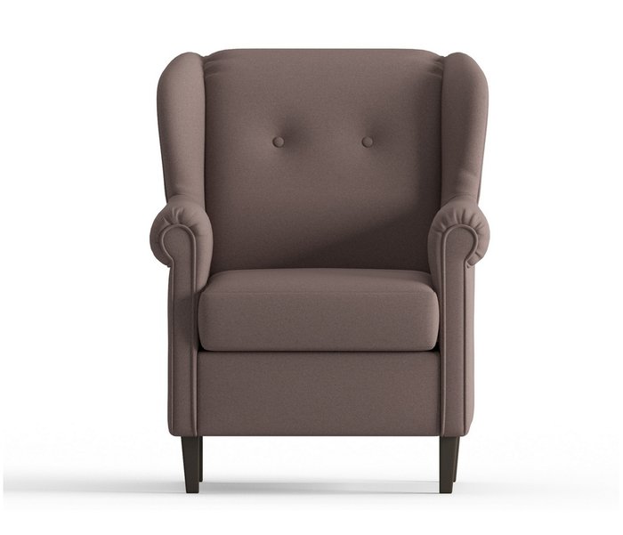 Кресло из велюра Леон светло-коричневого цвета - купить Интерьерные кресла по цене 15990.0
