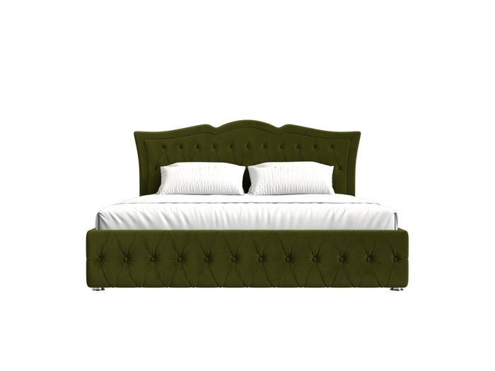 Кровать Герда 200х200 зеленого цвета с подъемным механизмом  - купить Кровати для спальни по цене 96999.0