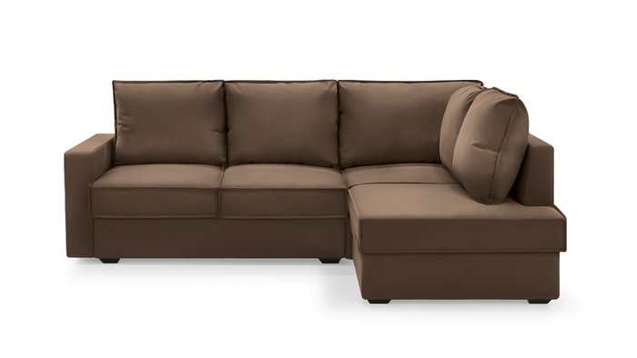 Угловой диван-кровать Колфилд коричневого цвета - купить Угловые диваны по цене 91000.0