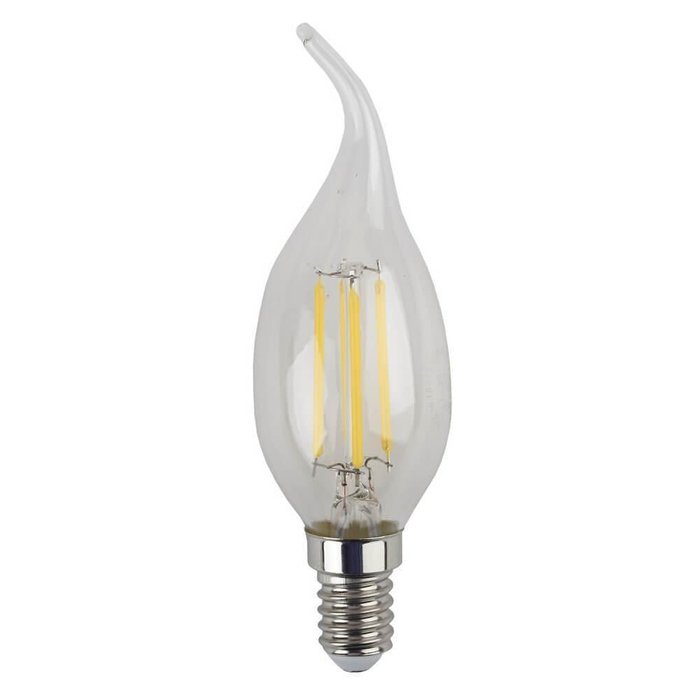 Лампа светодиодная филаментная E14 5W 4000K прозрачная