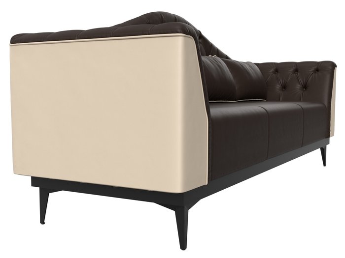 Прямой диван-кровать Флорида бежево-коричневого цвета (экокожа) - лучшие Прямые диваны в INMYROOM