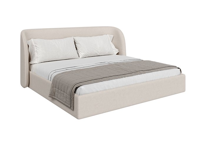 Кровать Classic 200х200 молочного цвета с подъемным механизмом Кровать Classic 200х200 молочного цвета с подъемным механизмом