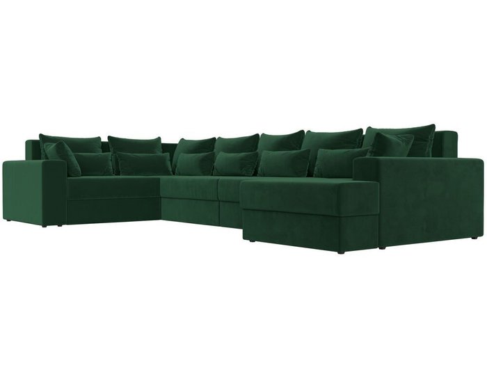 Угловой диван-кровать Майами темно-зеленого цвета правый угол - лучшие Угловые диваны в INMYROOM