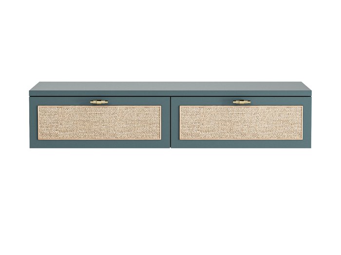 Консоль подвесная с ротангом Vishera морского цвета - купить Консоли по цене 43851.0