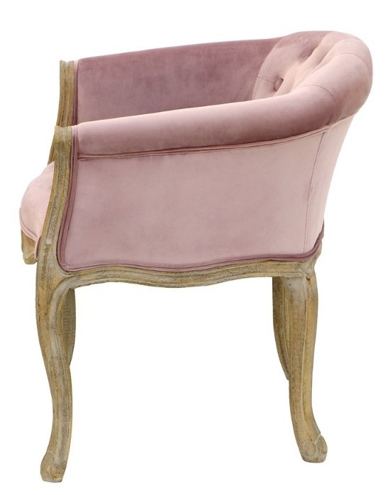 Кресло розового цвета с каркасом из дерева - купить Интерьерные кресла по цене 39440.0