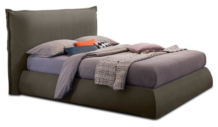 Кровать Мавр 160х200 светло-коричневого цвета без подъемного механизма