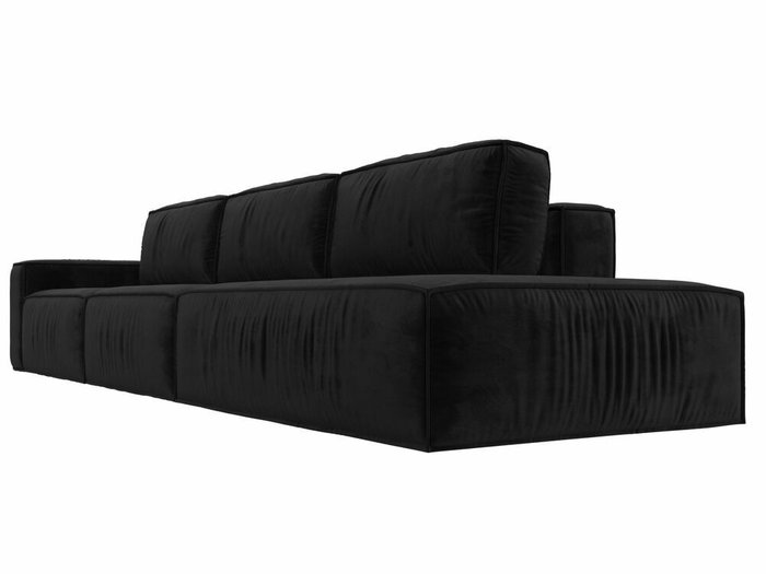Диван-кровать Прага Модерн Лонг черного цвета подлокотник слева - лучшие Прямые диваны в INMYROOM