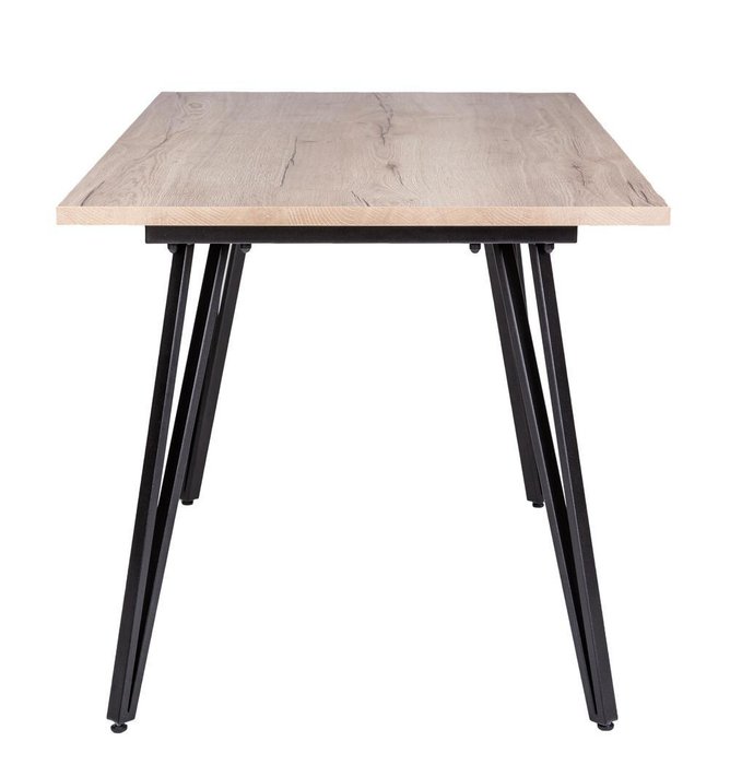 Стол обеденный раздвижной Диего черно-бежевого цвета - лучшие Обеденные столы в INMYROOM