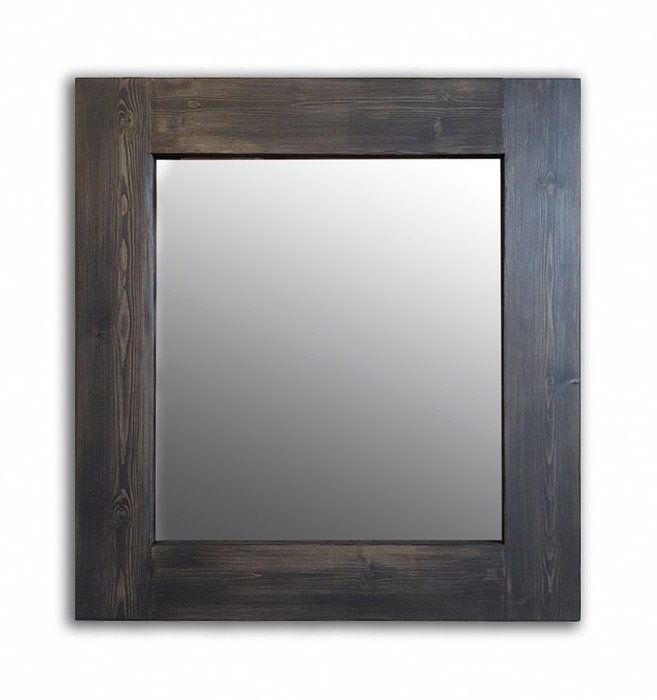 Настенное зеркало Венге в раме из массива сосны 65х80