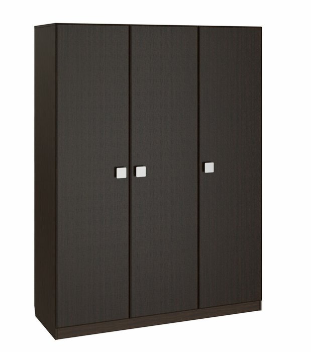 Шкаф трехдверный Анастасия темно-коричневого цвета