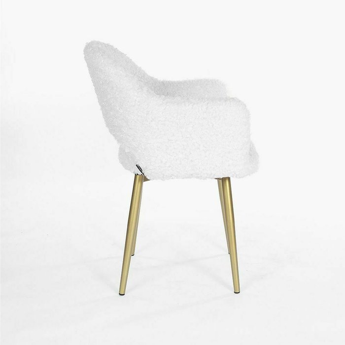 Стул вращающийся Белладжио  бело-золотого цвета - лучшие Обеденные стулья в INMYROOM