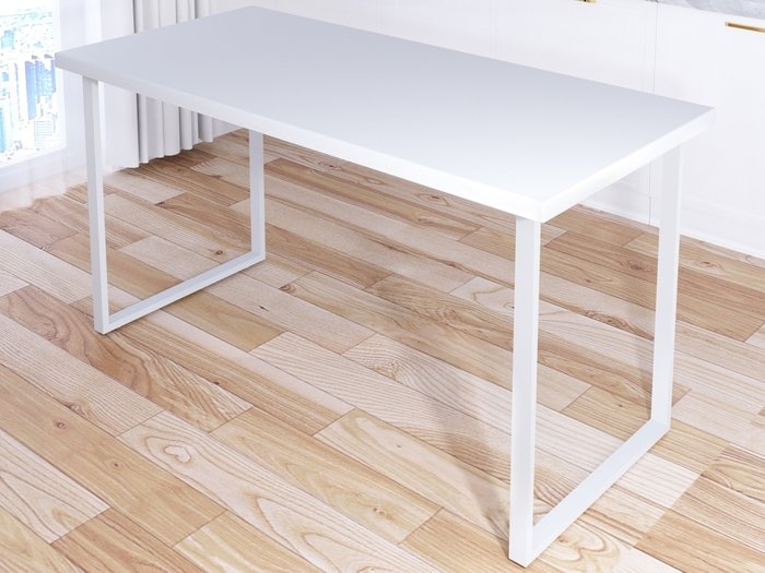 Обеденный стол Loft 140х60 белого цвета - купить Обеденные столы по цене 12682.0