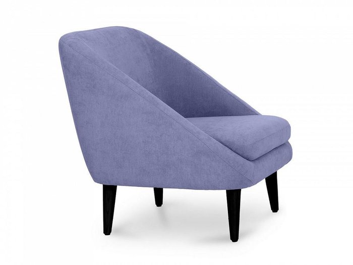 Кресло Corsica серо-синего цвета с черными ножками  - лучшие Интерьерные кресла в INMYROOM