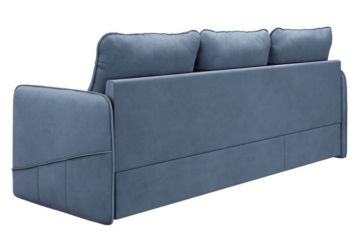 Угловой диван-кровать левый Слим синего цвета - лучшие Угловые диваны в INMYROOM