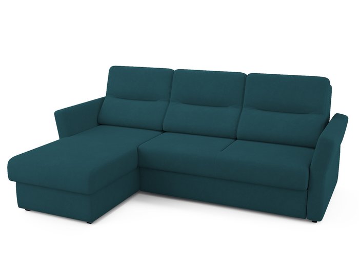 Угловой диван-кровать левый Sonny сине-зеленого цвета - купить Угловые диваны по цене 91800.0