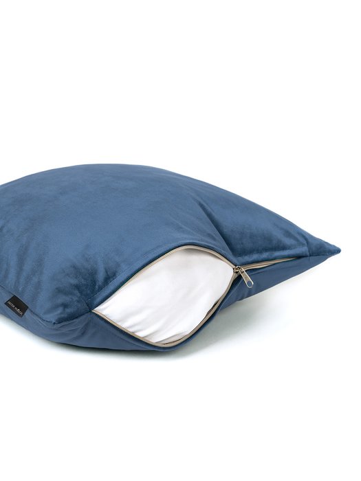 Декоративная подушка Monaco denim 45х45 синего цвета - купить Декоративные подушки по цене 1194.0