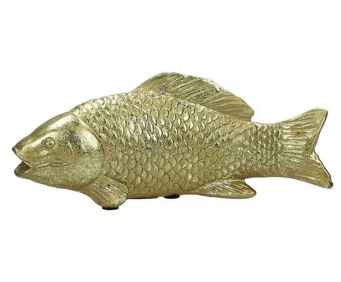 Набор из двух статуэток рыб золотого цвета 