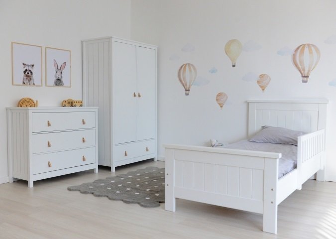 Кровать подростковая Wood 90х200 белого цвета - купить Одноярусные кроватки по цене 36900.0