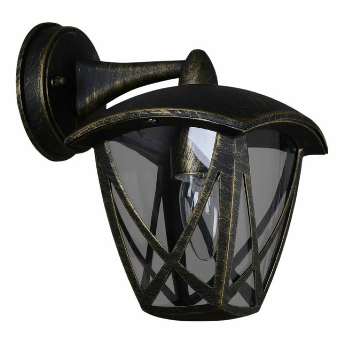 Уличный настенный светильник 08302-9.2-001SJ Top mount BKG черного цвета - купить Настенные уличные светильники по цене 2430.0
