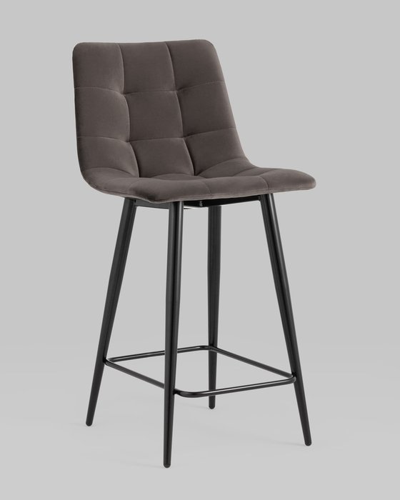 Стул полубарный Джанго темно-серого цвета - купить Барные стулья по цене 7990.0