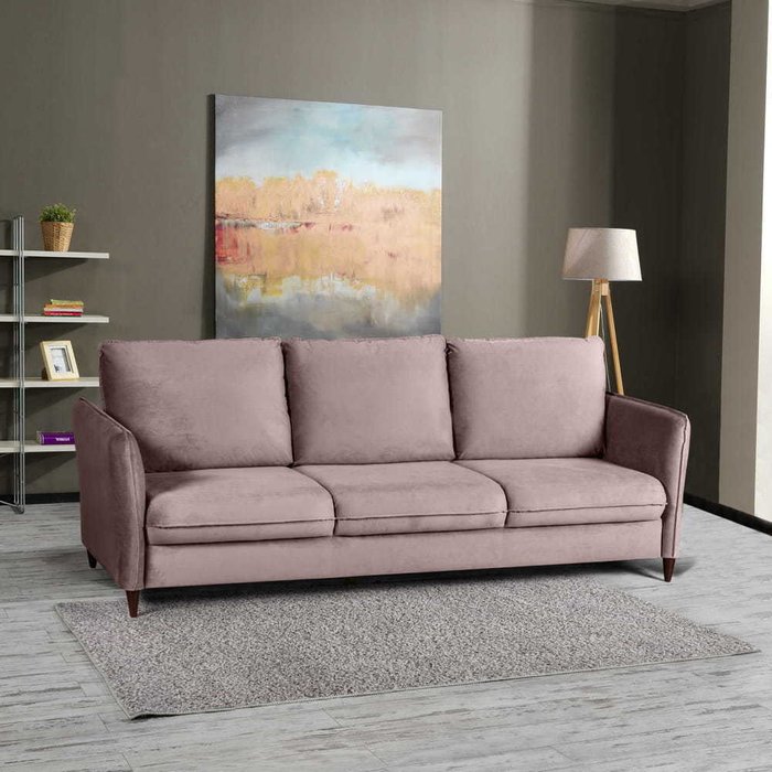 Диван-кровать Парма розово-бежевого цвета - купить Прямые диваны по цене 145244.0