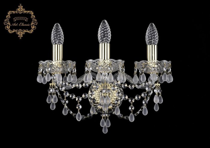 Хрустальное бра Art Classic 45597 10.24.3.141.Gd.V0300 подсвечник с подвесками Хрустальное бра Art Classic 45597 10.24.3.141.Gd.V0300 подсвечник с подвесками
