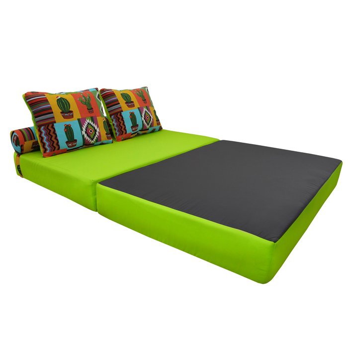 Диван-кровать с двумя подушками и валиком - лучшие Бескаркасная мебель в INMYROOM