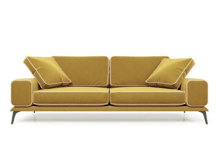Диван Солнечное побережье желтого цвета - купить Прямые диваны по цене 142490.0