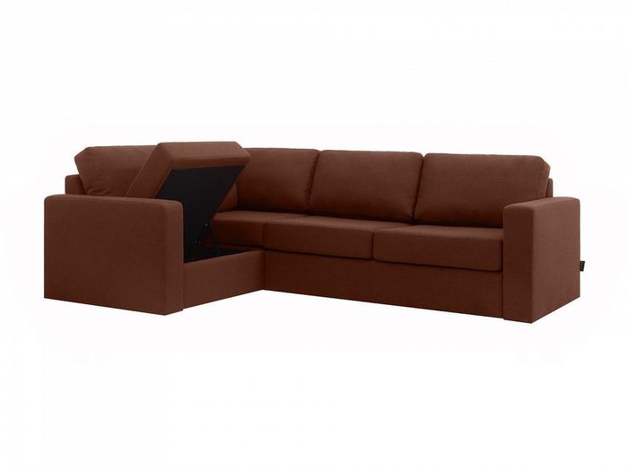 Угловой диван-кровать Peterhof коричневого цвета - лучшие Угловые диваны в INMYROOM