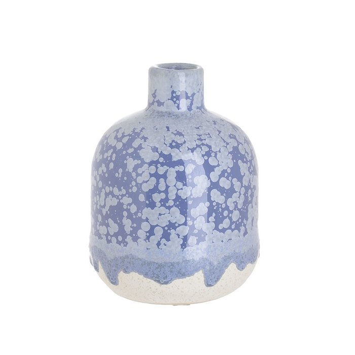 Керамическая ваза  бело-синего цвета