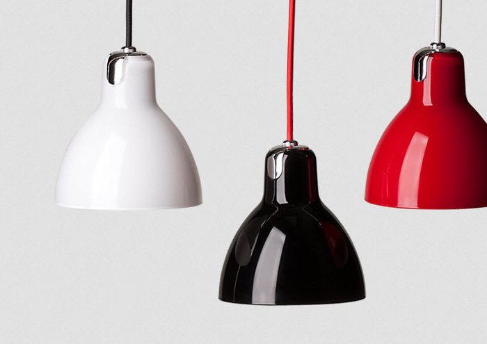 Подвесной светильник Rotaliana Luxy с плафоном красного цвета - лучшие Подвесные светильники в INMYROOM