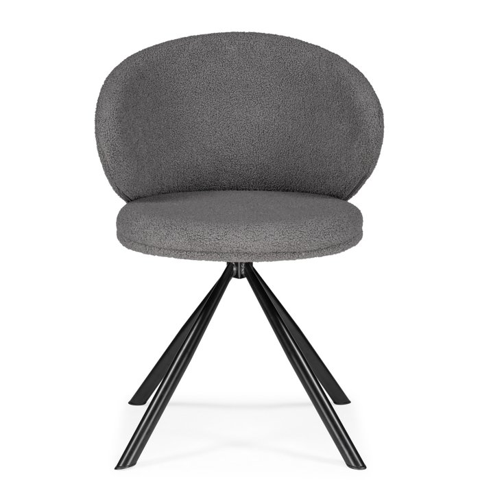 Стул крутящийся Solomon серого цвета - лучшие Обеденные стулья в INMYROOM