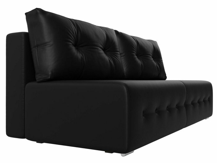 Прямой диван-кровать Лондон черного цвета (экокожа) - лучшие Прямые диваны в INMYROOM