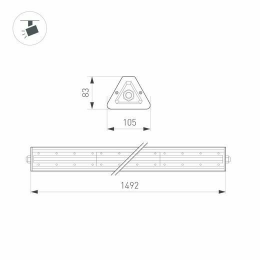 Линейный светильник Arlight SP-LAGERN-L1500-250W Day5000 052427 - лучшие Потолочные светильники в INMYROOM Линейный светильник Arlight SP-LAGERN-L1500-250W Day5000 052427 - лучшие Потолочные светильники в INMYROOM
